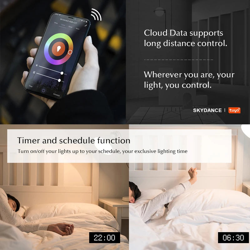 Tuya Zigbee 3.0 Smart LED Under Cabinet Lighting Dimmable Puck Lights Full