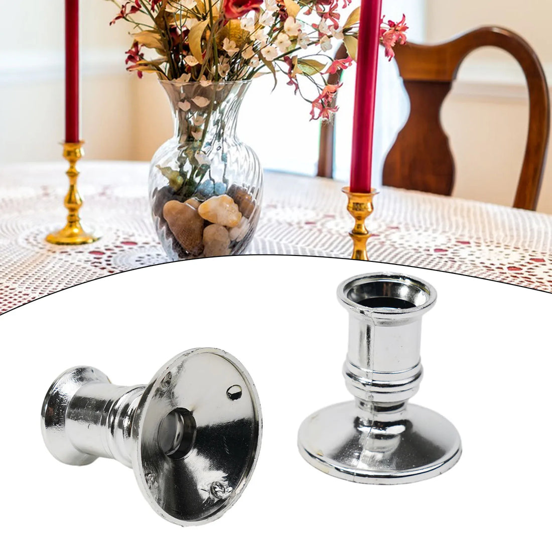 2pcs Taper Candle Holders Candlestick
