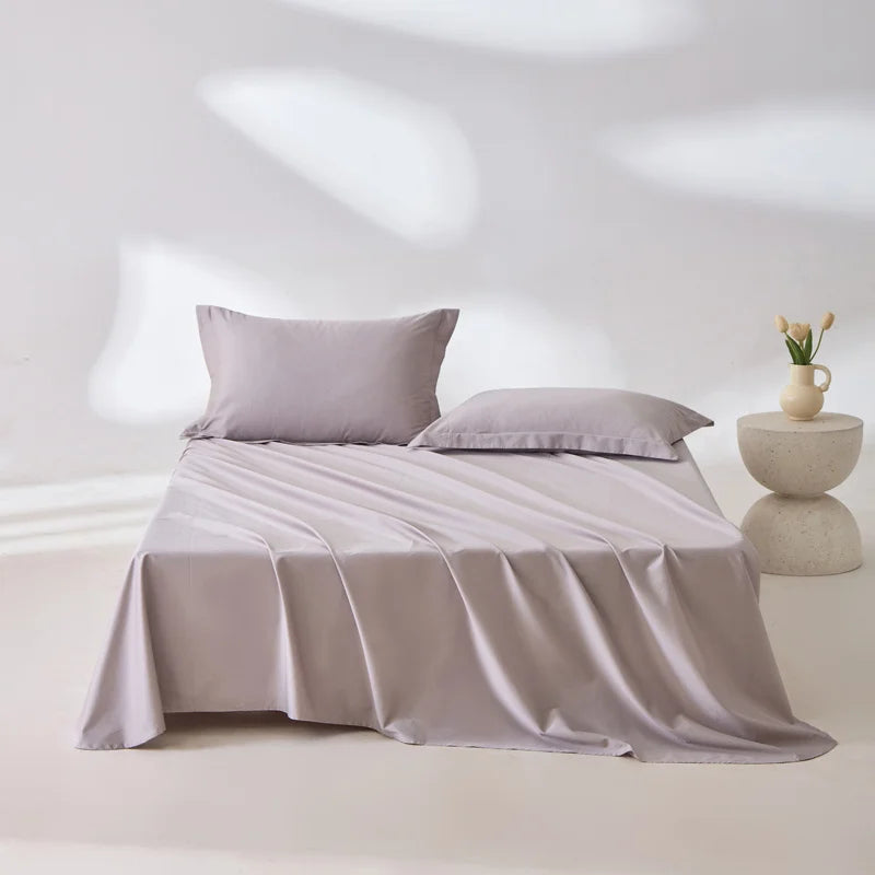 1pc Bed Flat Sheet 100% Egyptian Cotton Solid Color Top Sheets Single Double