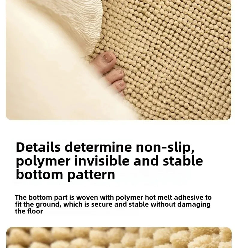 Chenille Bath Mats Encrypted Thickened Short Plush Strong