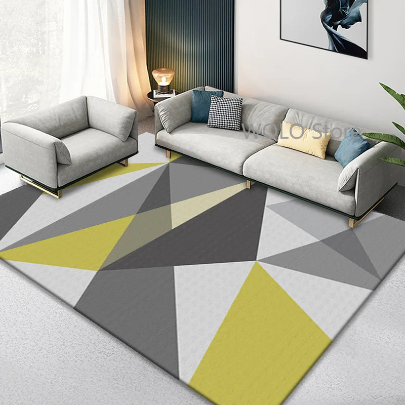 Nordic Marble Geometry Carpets for Living Room