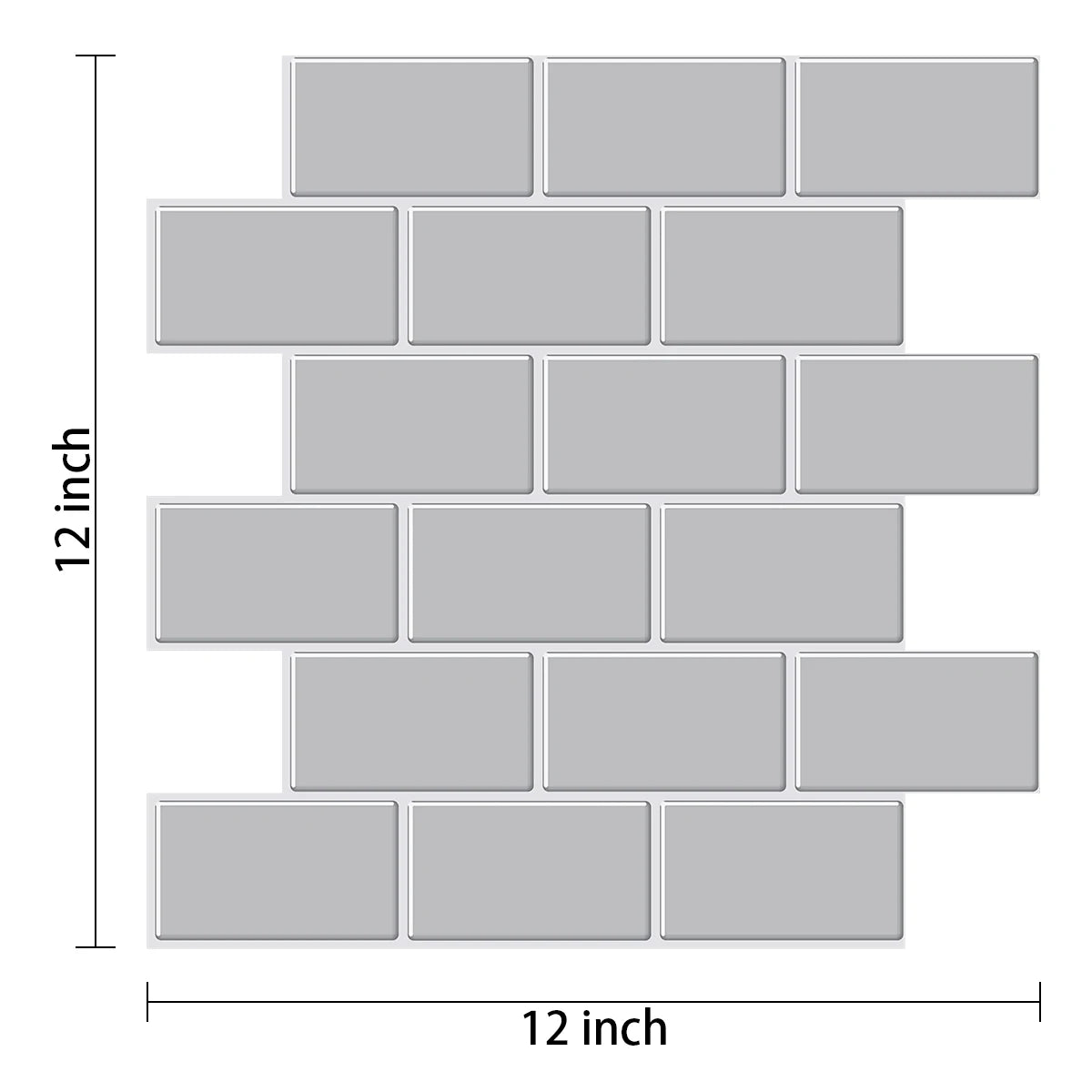 Subway Wall Stickers Peel and Stick 3d Brick Vinyl Wallpaper Bathroom Kitchen Backsplash