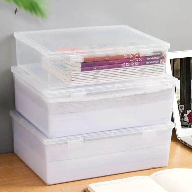 A4 Paper Desktop Storage Case Pencil Storage Box Large Capacity