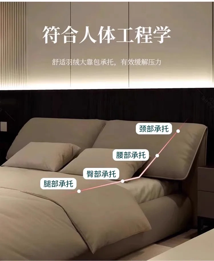 High End European Double Bed Headboard Glamorous Full Size