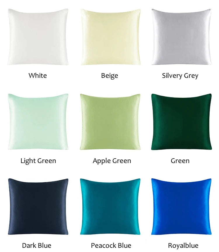 100% Pure Silk Pillowcase With Zipper Cushion Pillow Cover