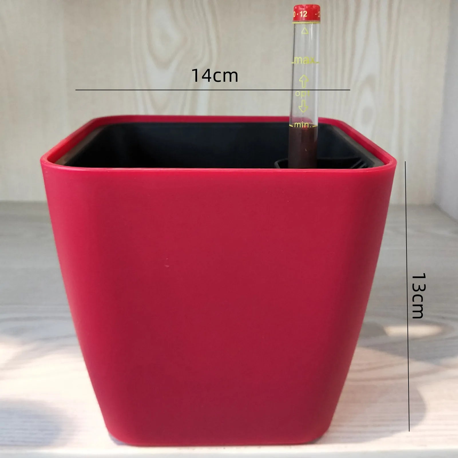 Self Watering Planter White Flower Pot with Water