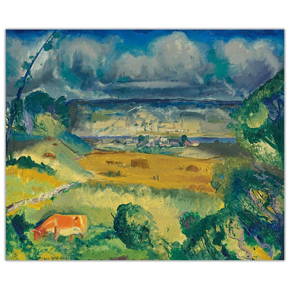Citon George Bellows《Clouds and meadow》Canvas Oil Painting