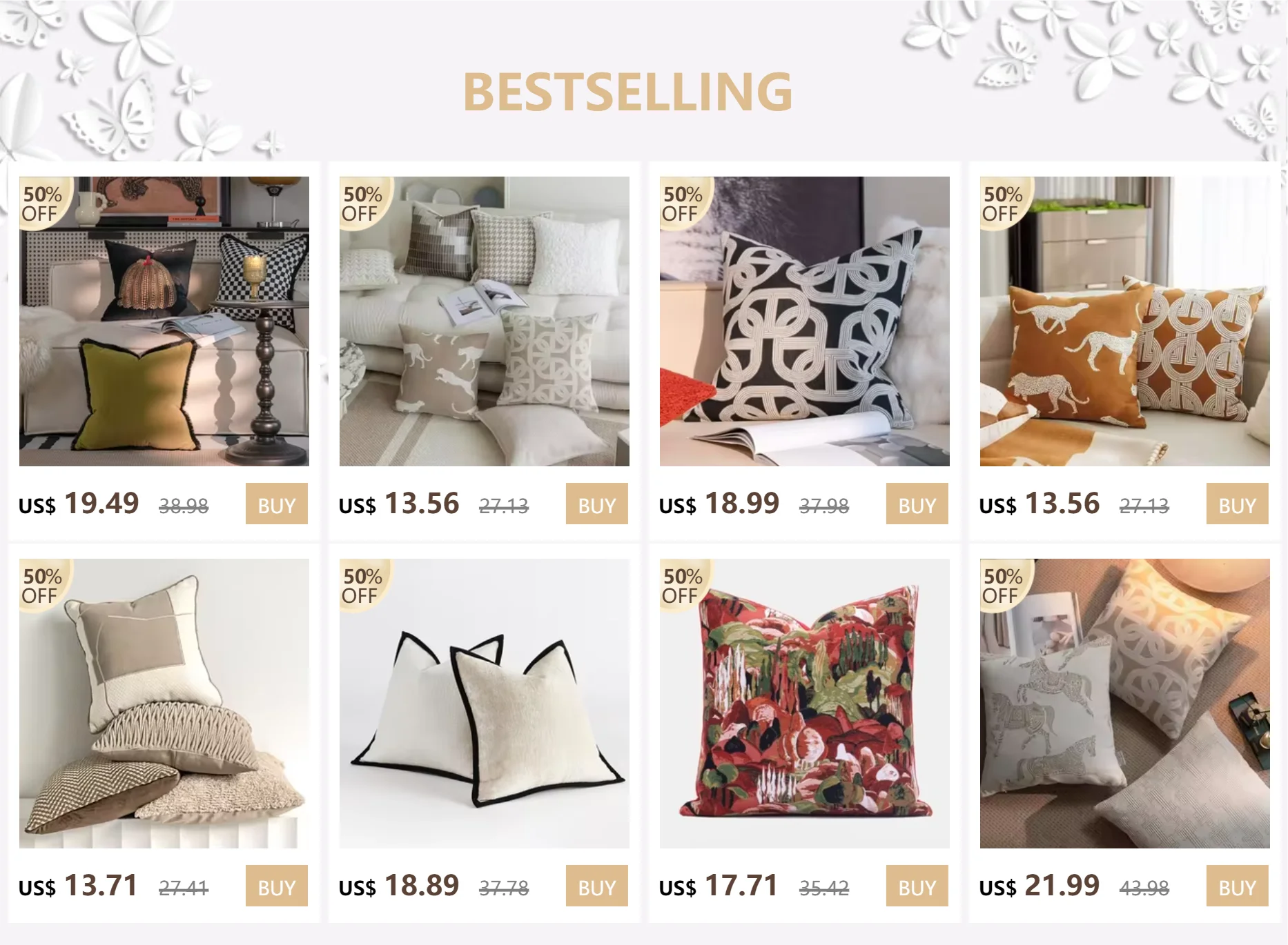 Rectangular Decorative Throw Pillow Cover