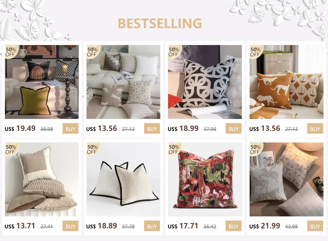 Rectangular Decorative Throw Pillow Cover