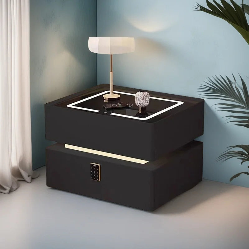 Smart Nightstand with Wireless Charger Bluetooth Speaker