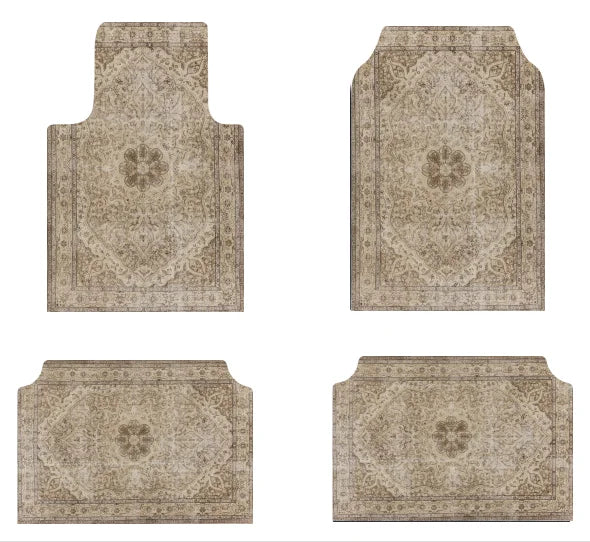 Set of Bohemian Style Floor Mat Universal Size Car Foot Mat