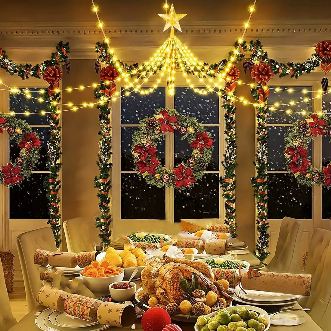 Christmas Decoration Solar String Lights 2/3M LED Star Fairy Lights Outdoor