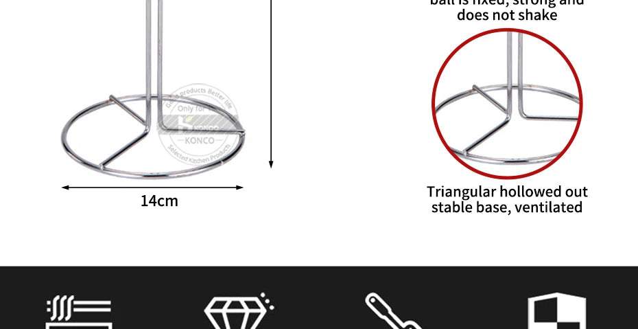 KONCO 6 Pieces Kictche Cooking Utensil Set Stainless Steel Cookware Set