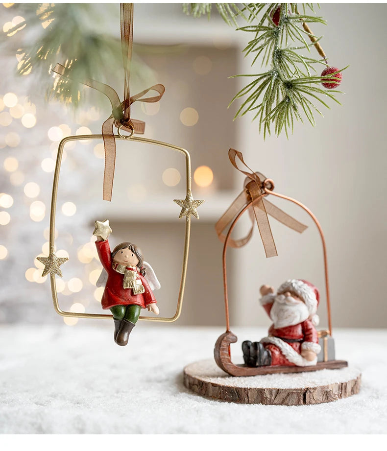 Pendants Creative Christmas Tree Toppers Fashion Santa Claus
