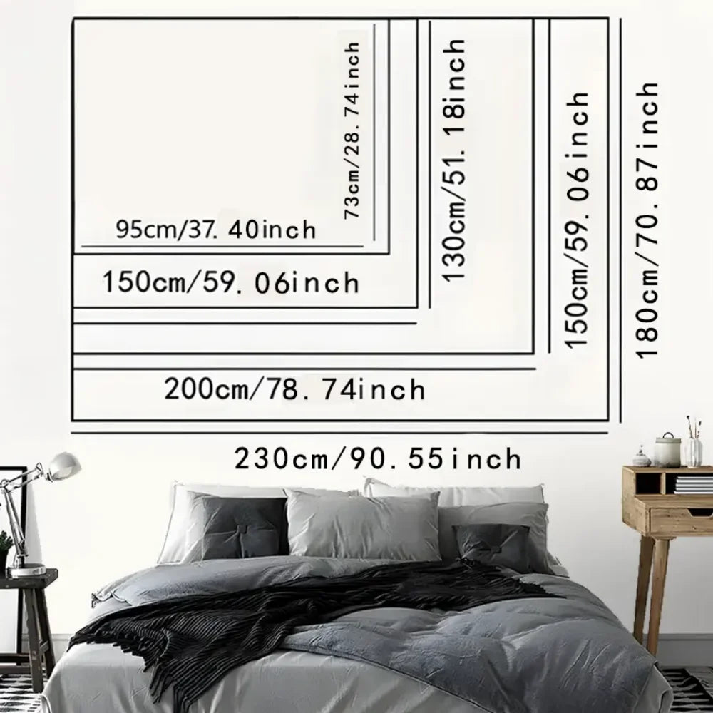 VIKAMA Christmas Tapestry Snowy Christmas Village Scene Living Room