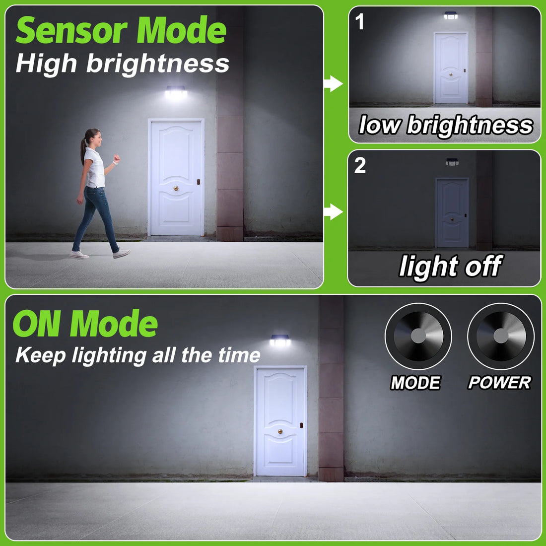 Solar Lights Outdoor with 3 Modes Motion Sensor Super Bright Wall Lam
