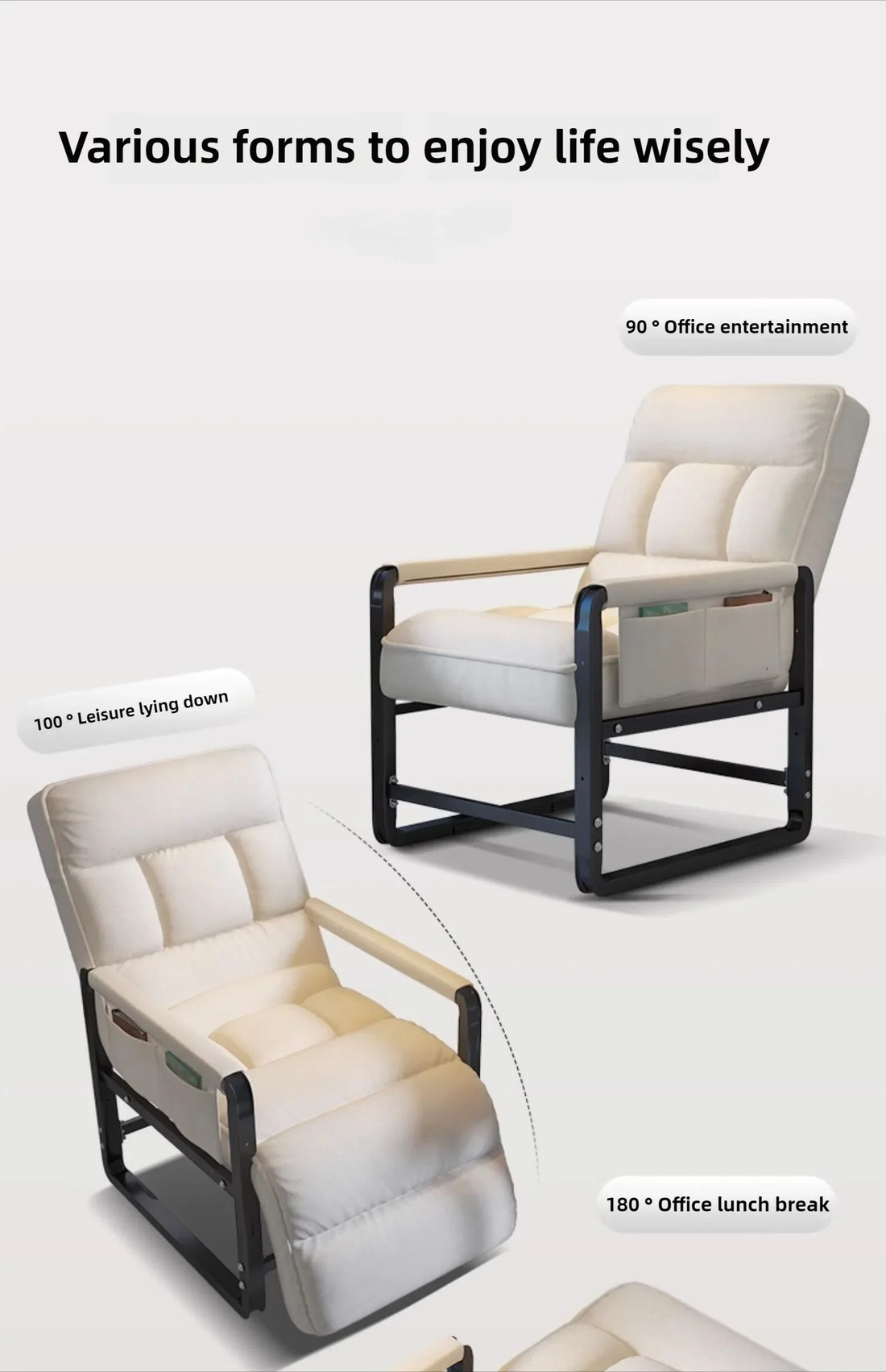 Reclining chair office lunch break folding chair