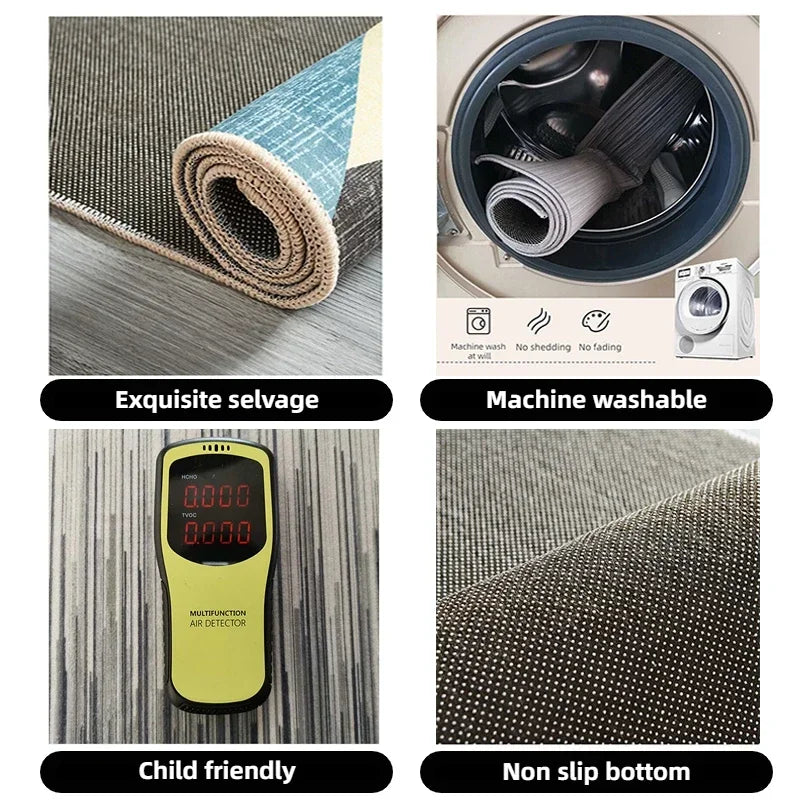 Carpets for Living Room Decoration Washable Floor Lounge Rug Large Area