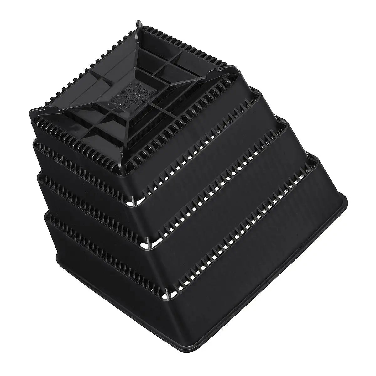 6 Pack Square Succulent Pots - Air Prunning Plastic Planters for Cactus