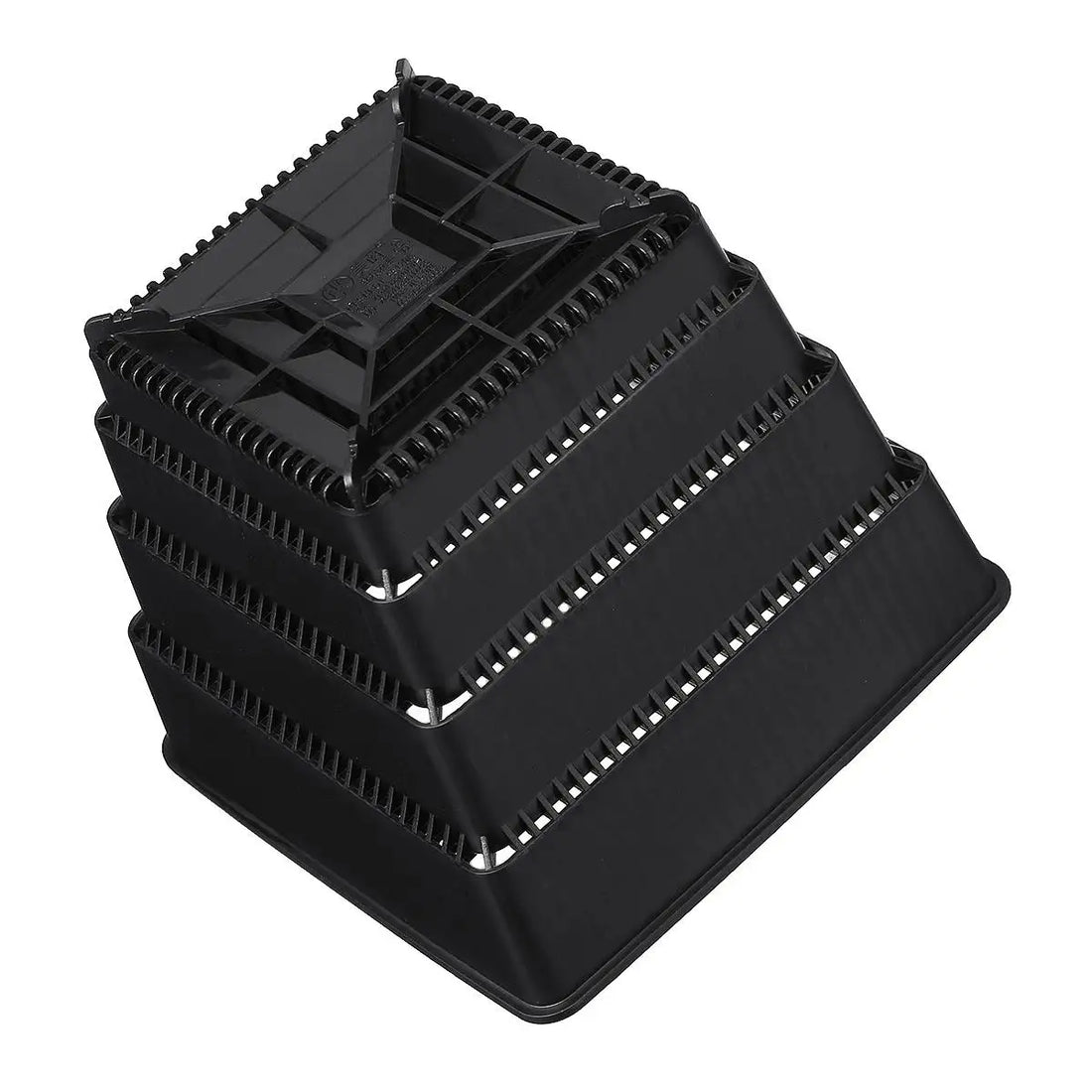 6 Pack Square Succulent Pots - Air Prunning Plastic Planters for Cactus