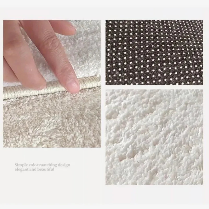 Fluffy Soft Living Room Decoration Carpet Light Luxury Rugs for Bedroom