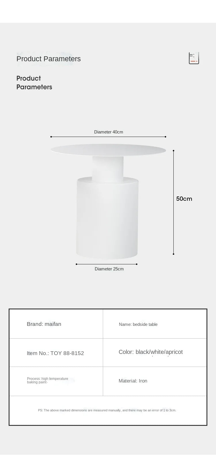 FULLOVE Nordic Style Bedside Tables