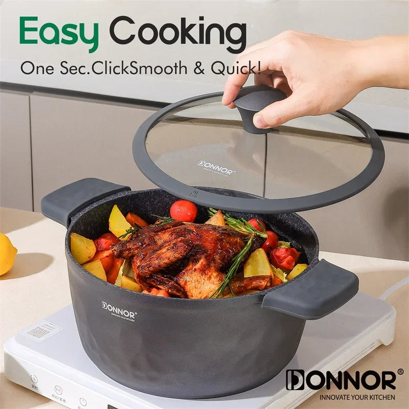 DONNOR Non-stick Pot 12/13/16pcs Cookware Set