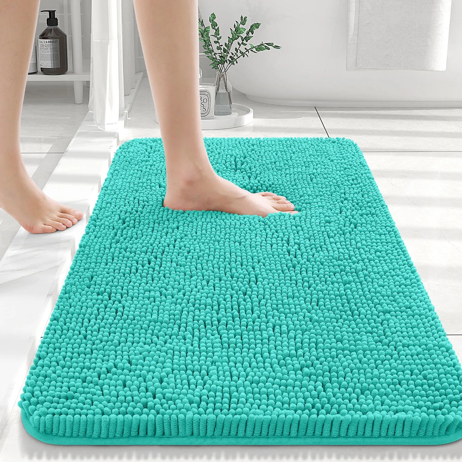 HAPIHAPPY New Chenille Bathroom Rug Mat Extra Soft Thick