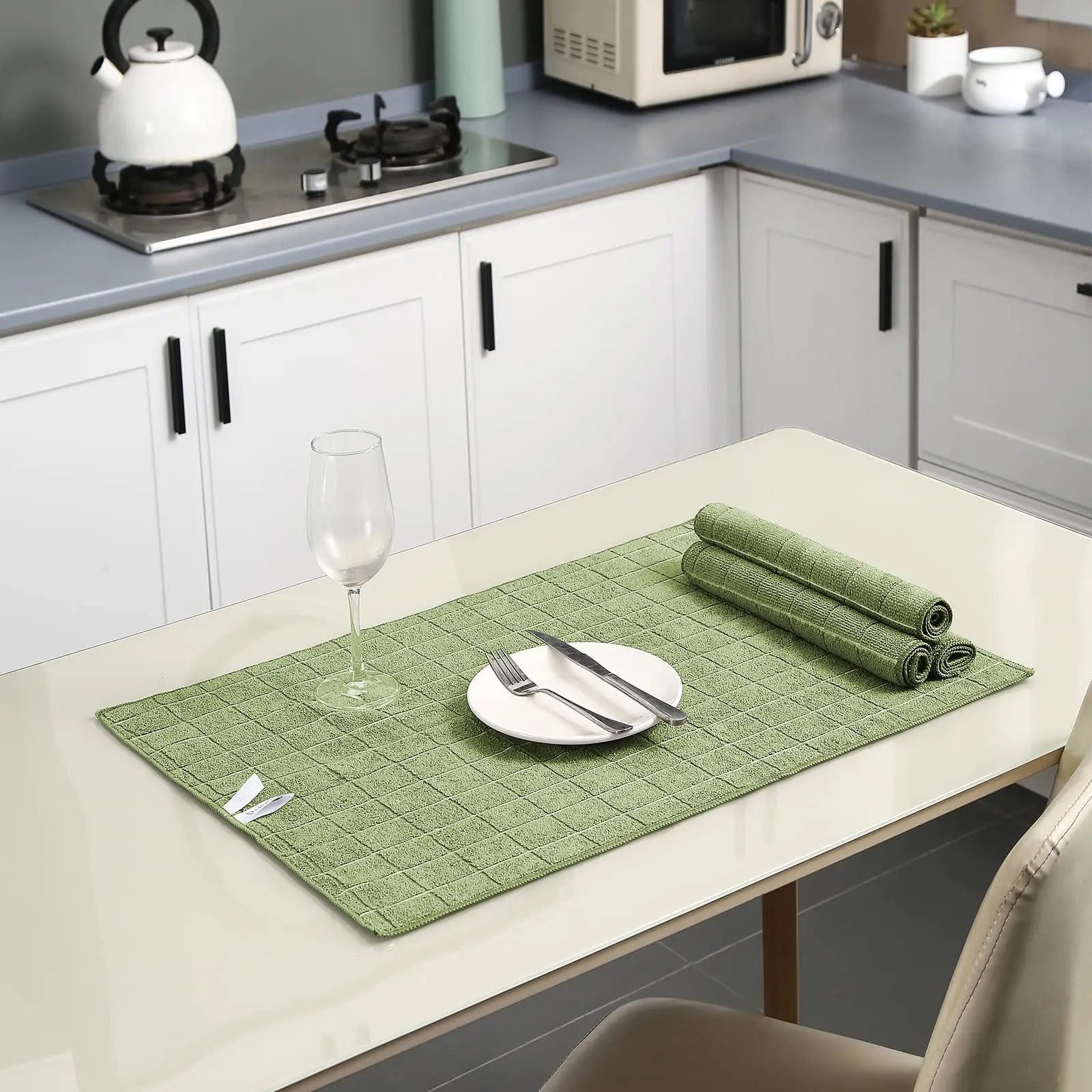 12pcs Microfiber Kitchen Towels and Dishcloths Set