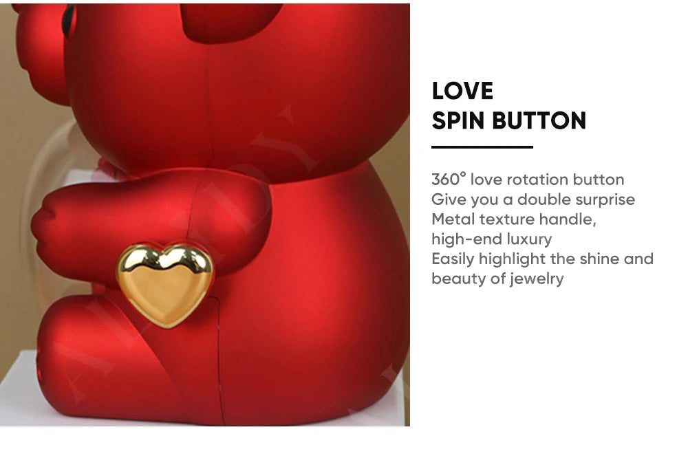 2025 Hot Eternal Rose Teddy Bear Gift Box with Custom Necklace Jewelry Set