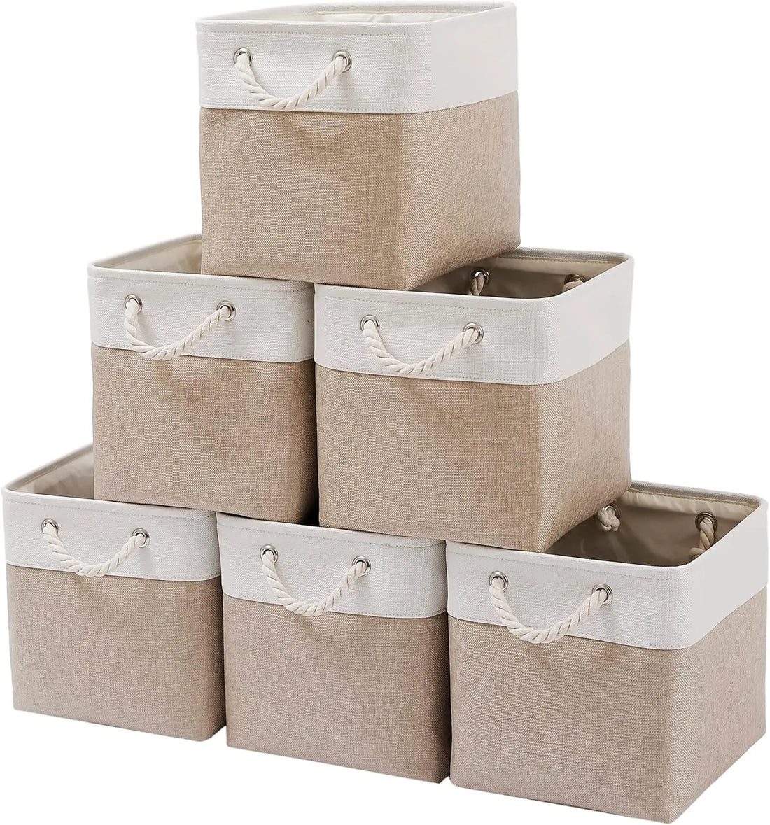 11 x 11 Inch Cube Storage Bins, Large Collapsible Fabric Storage Bin