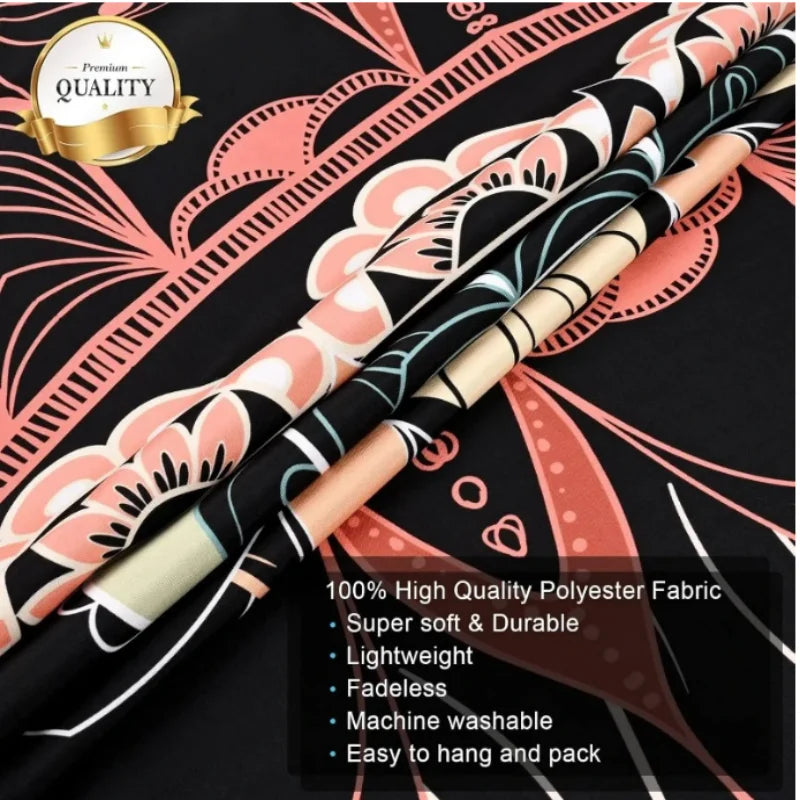 VIKAMA Christmas Tapestry Snowy Christmas Village Scene Living Room