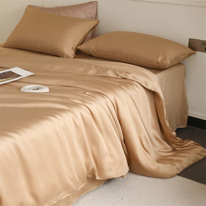 Mulberry Silk Bedding Set Luxury Natural 100% Silk Duvet Cover Set