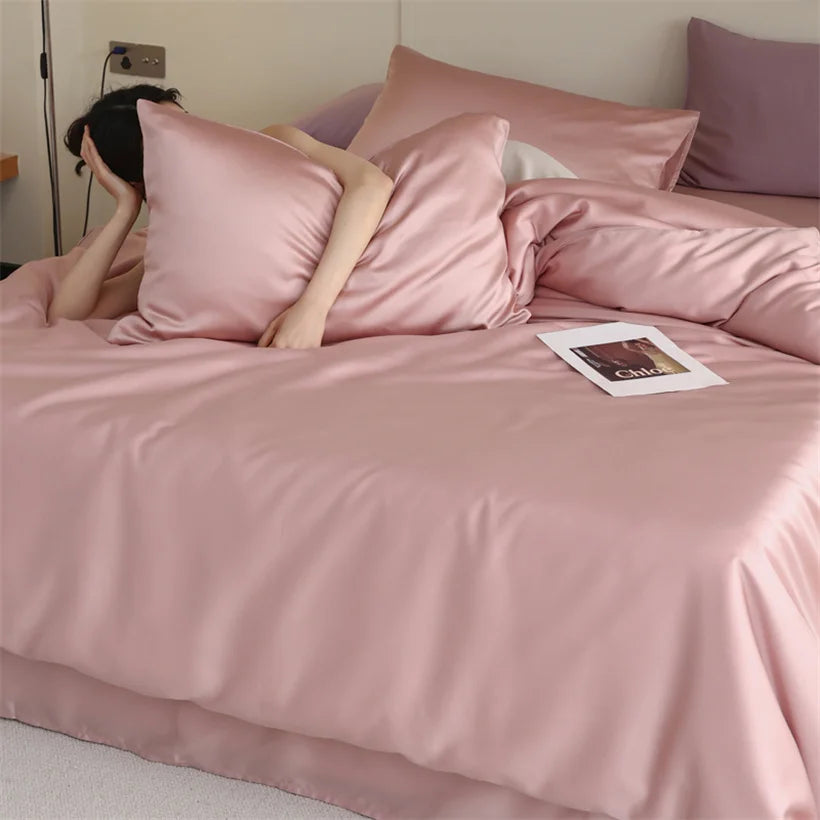 Mulberry Silk Bedding Set Luxury Natural 100% Silk Duvet Cover Set