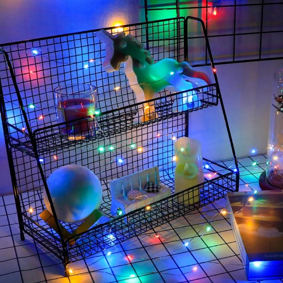 1/5/10pcs Fairy Lights String Button Battery Light