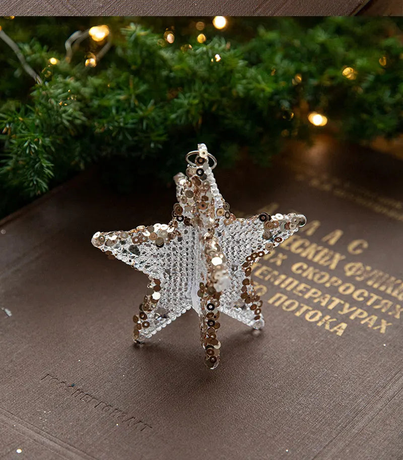 Crystal Christmas Tree Ornaments Acrylic Clear Hanging Crystals for Christmas