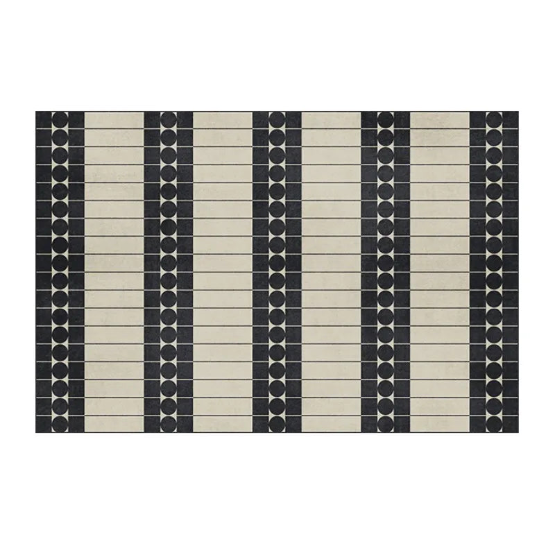 French Retro Rugs for Bedroom Checkerboard Living Room Decoration