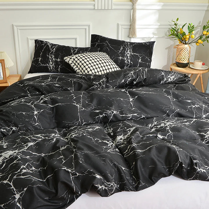 Black Marble Duvet Cover Sets Single/Queen/King Comforter