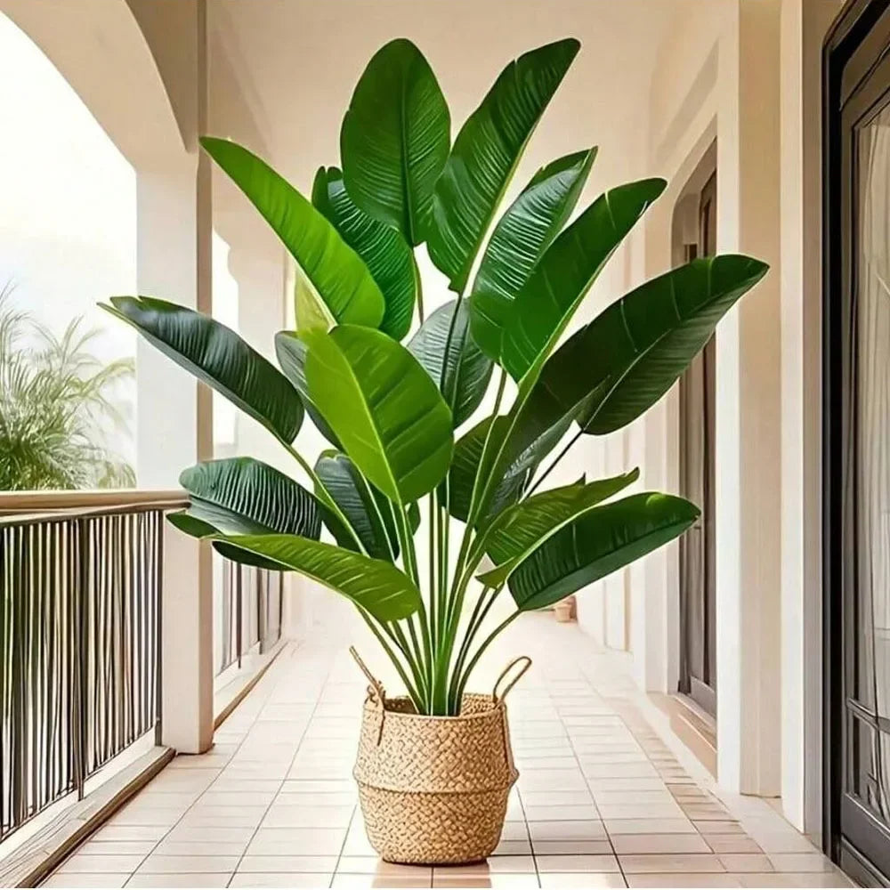 1pc 18 Leaves Artificial Plants Large Tropical Palm Tree Fake Banana Plants