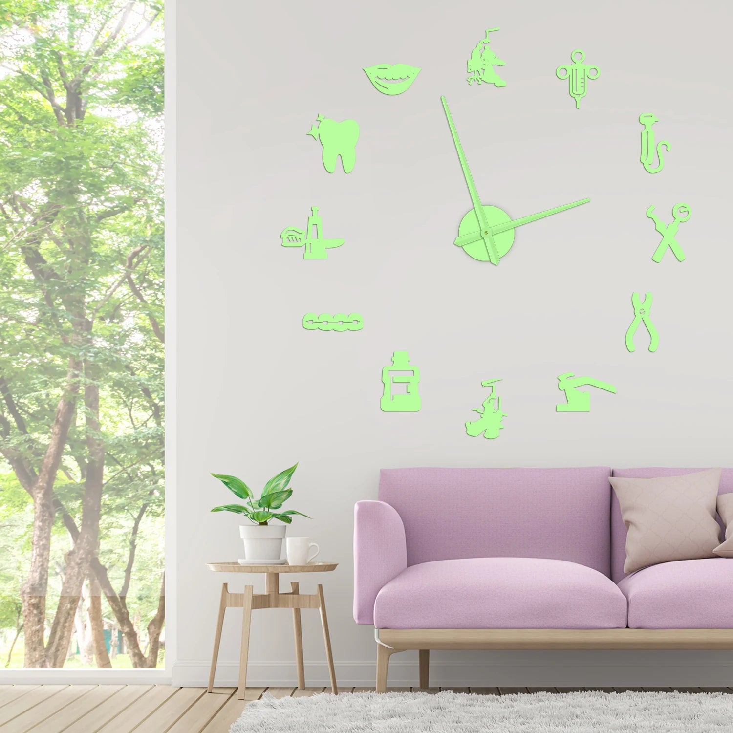 Dentist DIY Giant Wall Clock Dental Doctor Oversized Wall Clock