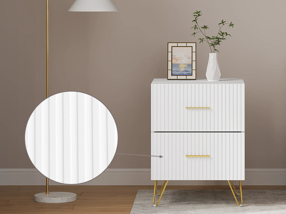 WOLTU Bedside Table Bedside Cabinet 2 Drawers Nightstand