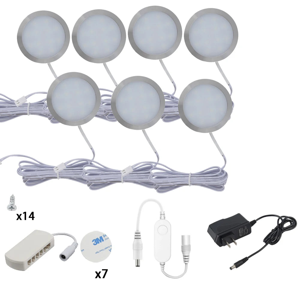 Tuya Zigbee 3.0 Smart LED Under Cabinet Lighting Dimmable Puck Lights Full