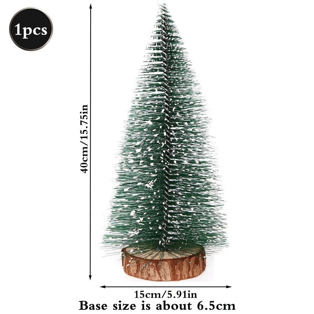 Mini Christmas Tree Bottle Brush Tree Artificial Green Christmas