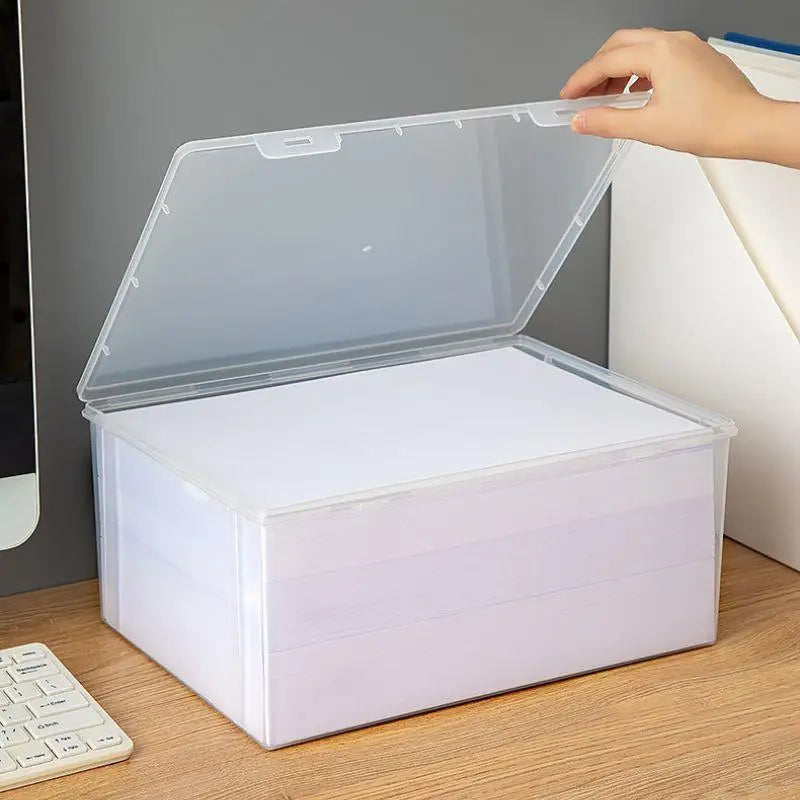 A4 Paper Desktop Storage Case Pencil Storage Box Large Capacity