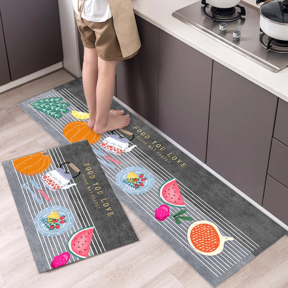 VIKAMA Lovely Cartoon Decoration Kitchen Carpet