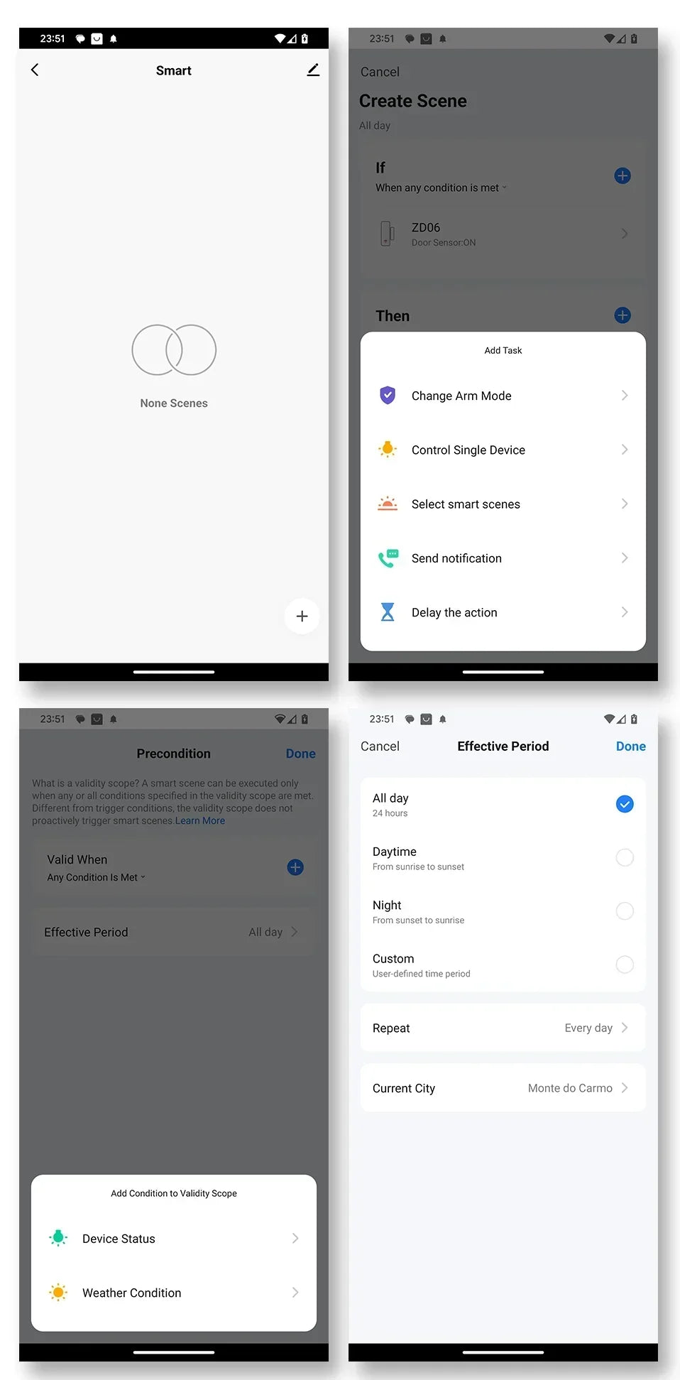 Tuya Zigbee Wifi Door Sensor Window Entry Sensor Security Burglar