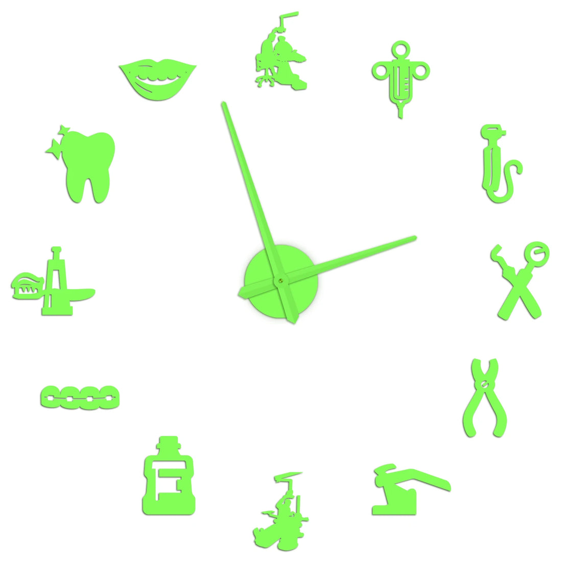 Dentist DIY Giant Wall Clock Dental Doctor Oversized Wall Clock