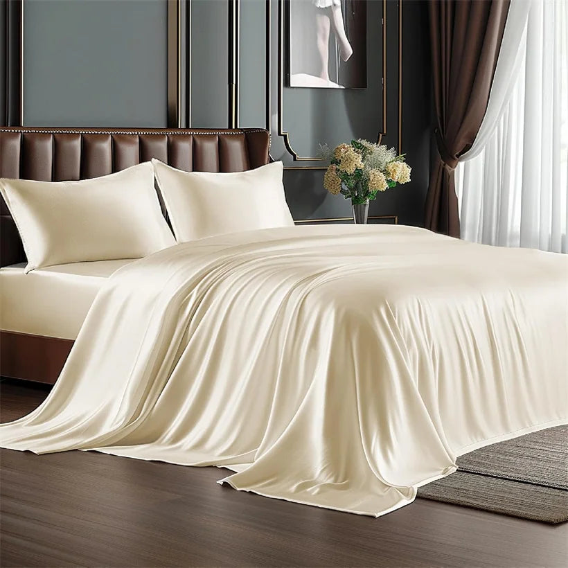 Mulberry Silk Bedding Set Luxury Natural 100% Silk Duvet Cover Set