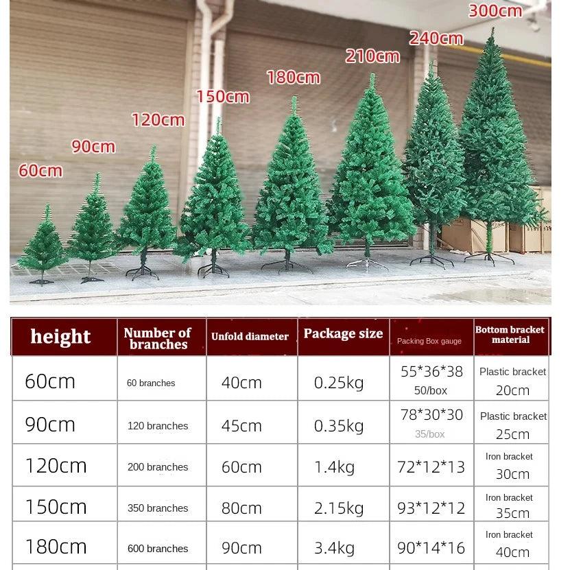 DIY Christmas Trees Set 2.1/2.4/3m Large Christmas Tree Decoration Home