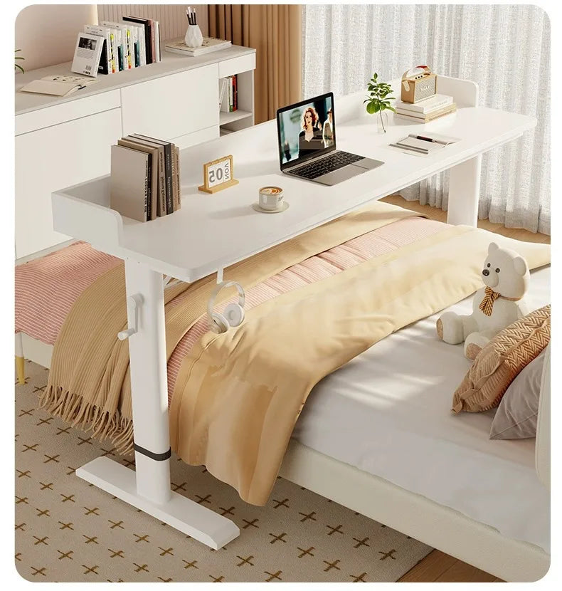 Adjustable Overbed Laptop Desk with Wheels
